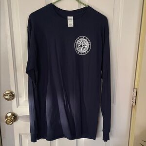 Gildan Navy Long Sleeve Men's Shirt with Graphic